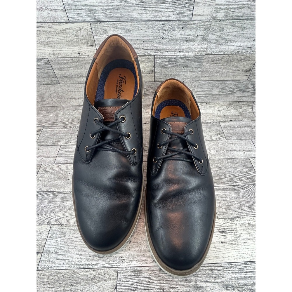 Florsheim Mens Black Leather Oxfords Dress Shoes Casual Comfort Size 12M